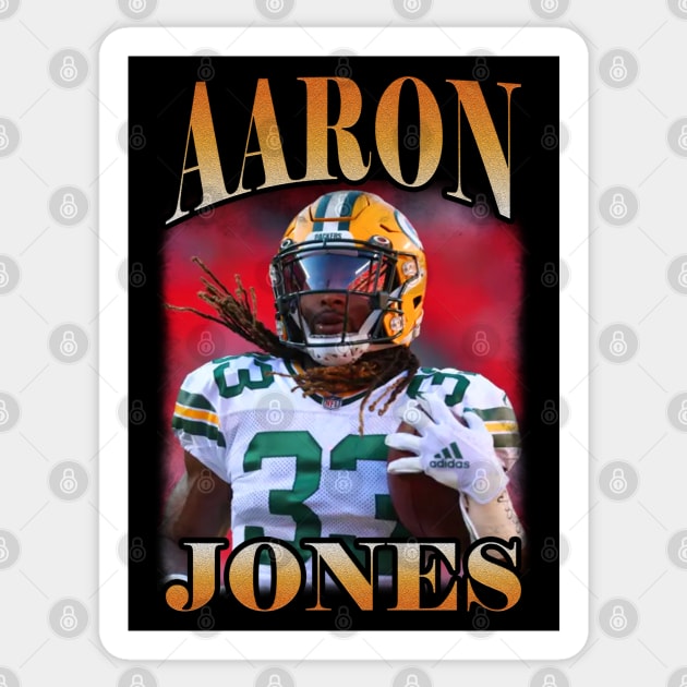 BOOTLEG AARON JONES Sticker by hackercyberattackactivity